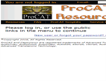 Tablet Screenshot of myprocat.com